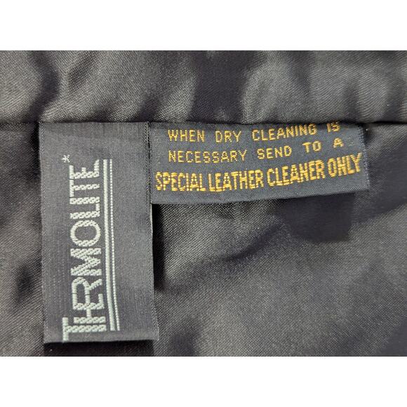 G-III APPAREL! LUXE BLACK GENUINE LEATHER, THERMOLITE ZIPPER LINER COAT! SZ L - Picture 10 of 11